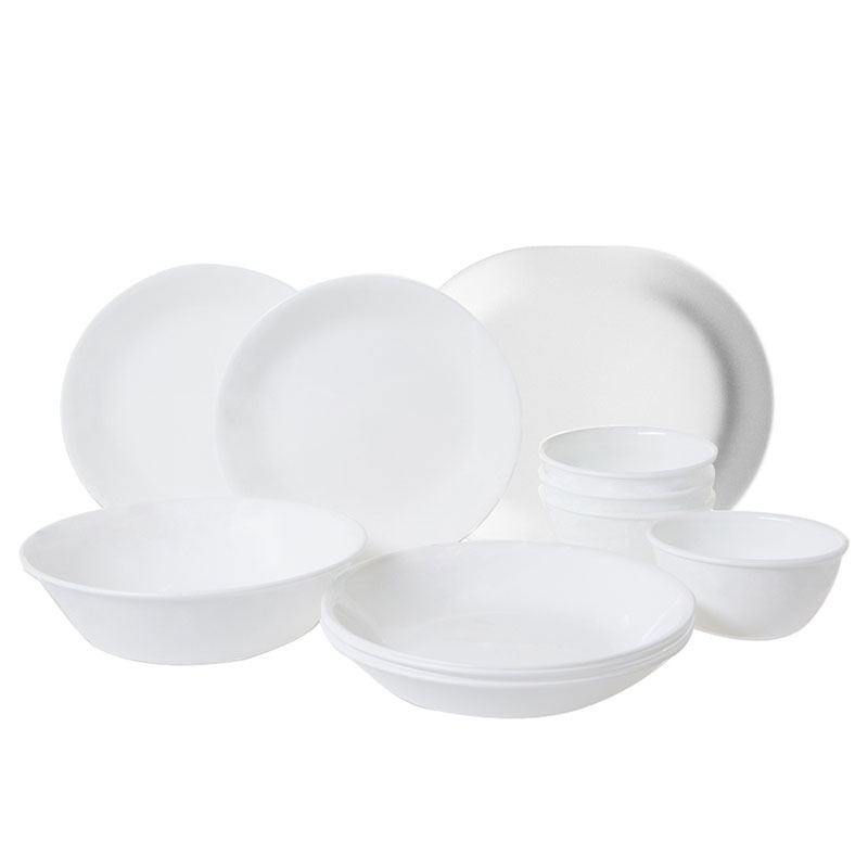 康宁-美国进口纯白餐具12件组（12-N/TZK）.·白色