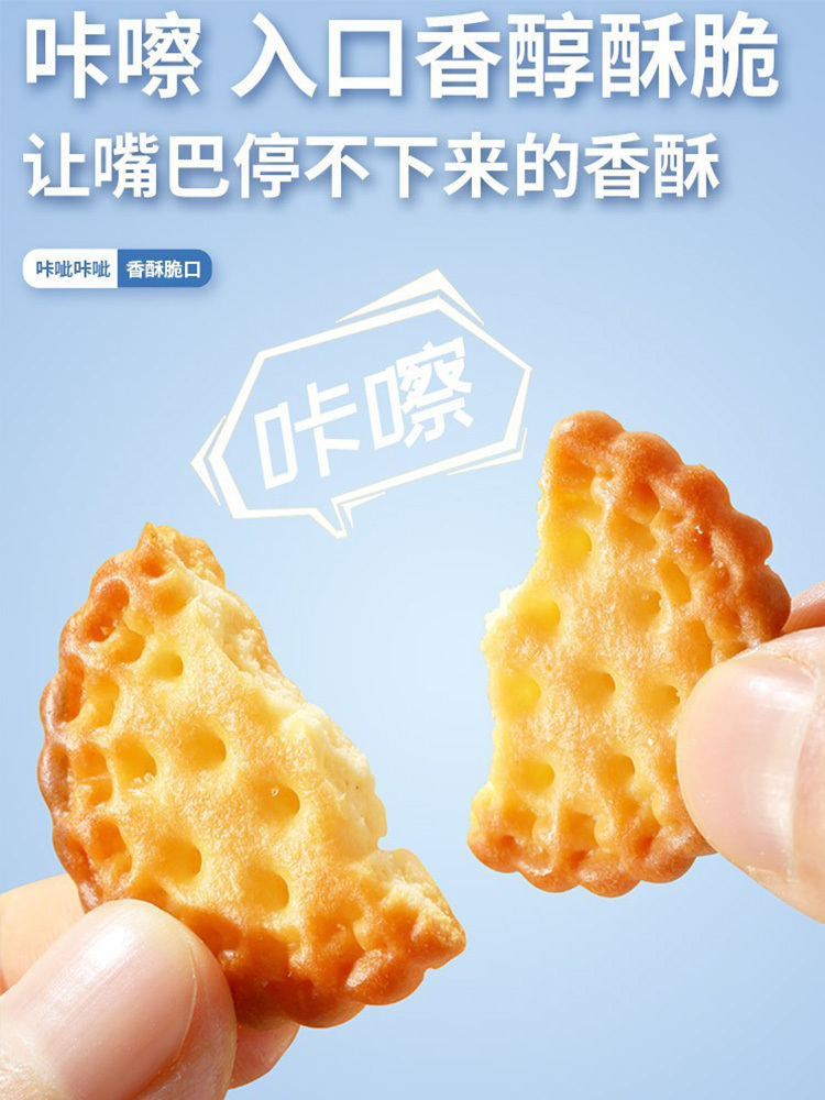【拍1发2】日式小圆饼干(海盐味)500g