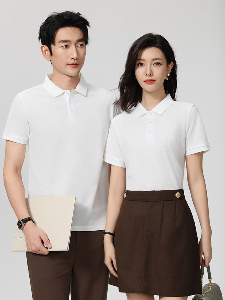 【100新疆长绒棉】高品质男女同款亲肤透气POLO领纯色短袖·琥珀棕