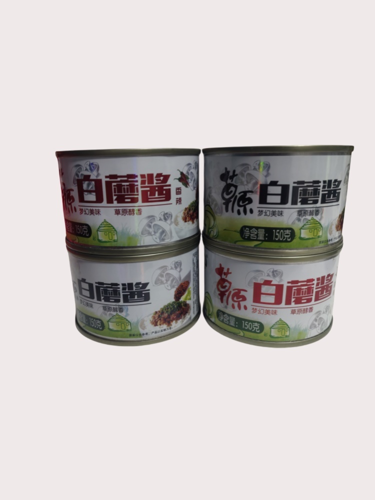 梦幻草原草原白蘑酱原味香辣4罐组