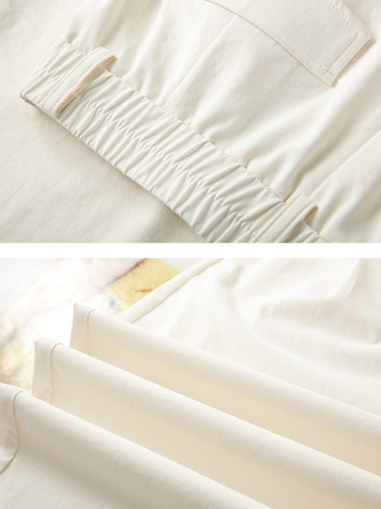 【大牌代工厂出品】和顺圣棉感后松紧阔腿九分裤26023·米杏色