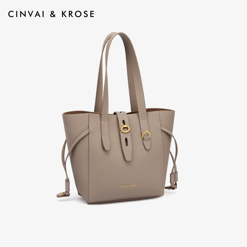 CinvaiKrose 包包女新款潮单肩斜挎包小众手提托特包女包C6262·绿色