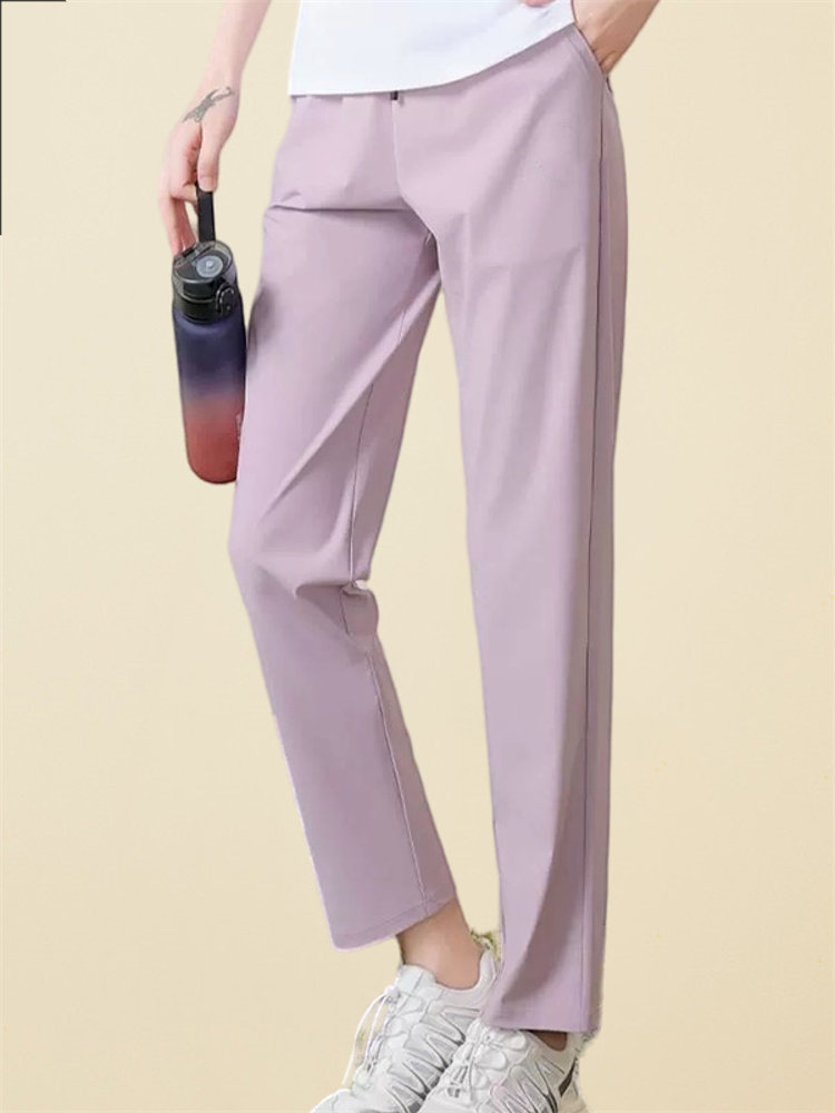纤丝鸟凉爽速干系列女士冰感散口长裤·紫色