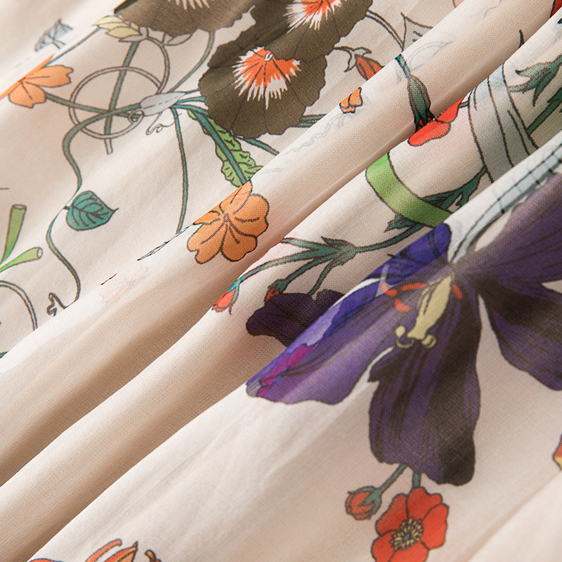 爆款福利回馈 时尚桑蚕丝印花半裙集合-·百花怒放