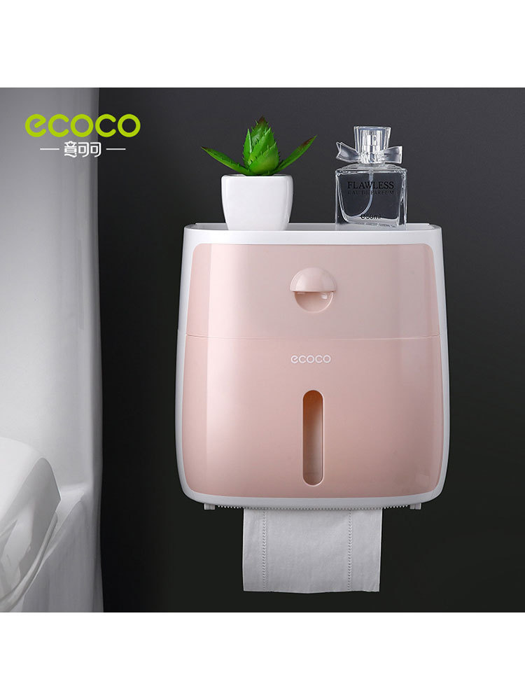 ecoco卫生纸盒卫生间纸巾置物架