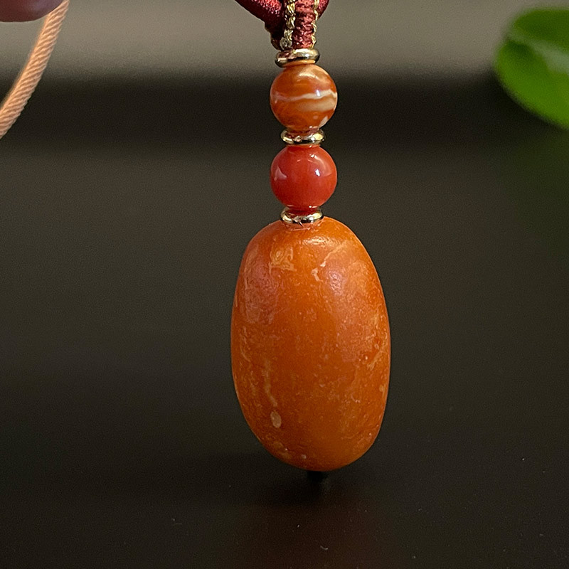 曼丽翠 大年份老蜜蜡桶珠吊坠