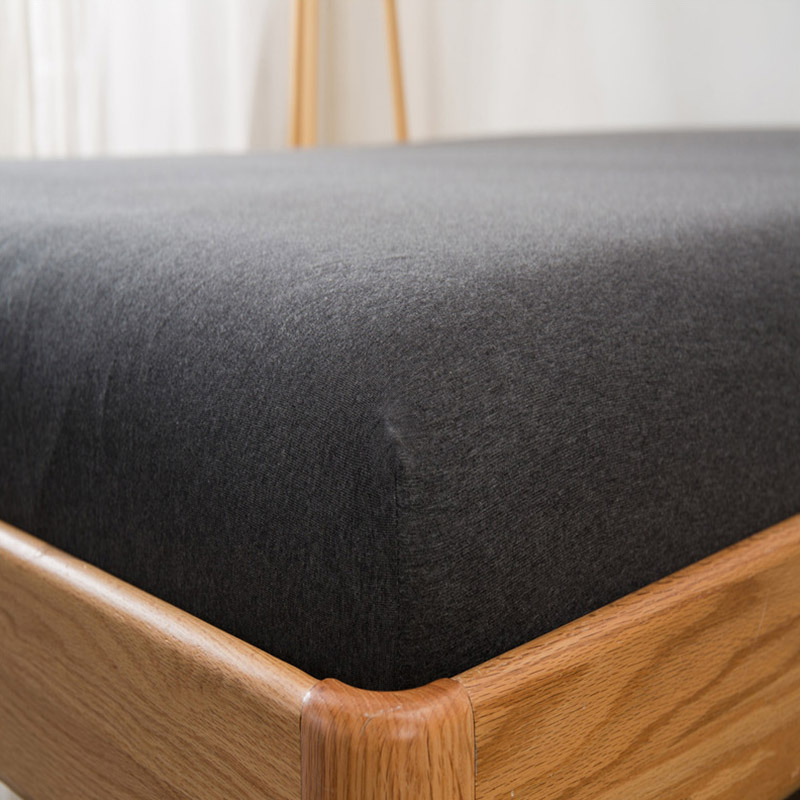 凯特之家天竺四件套床笠款1.5m/1.8m·碳灰中条  碳灰中条