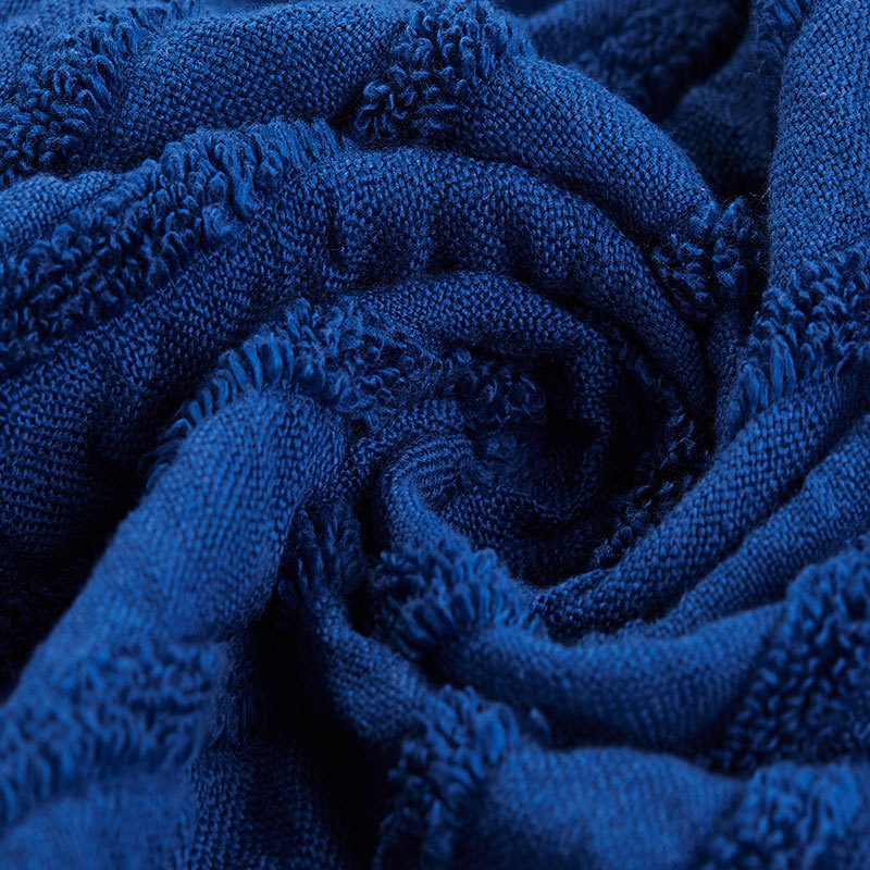 洁玉纯棉A类柔软吸水毛巾中巾2色4条组·棕蓝组合