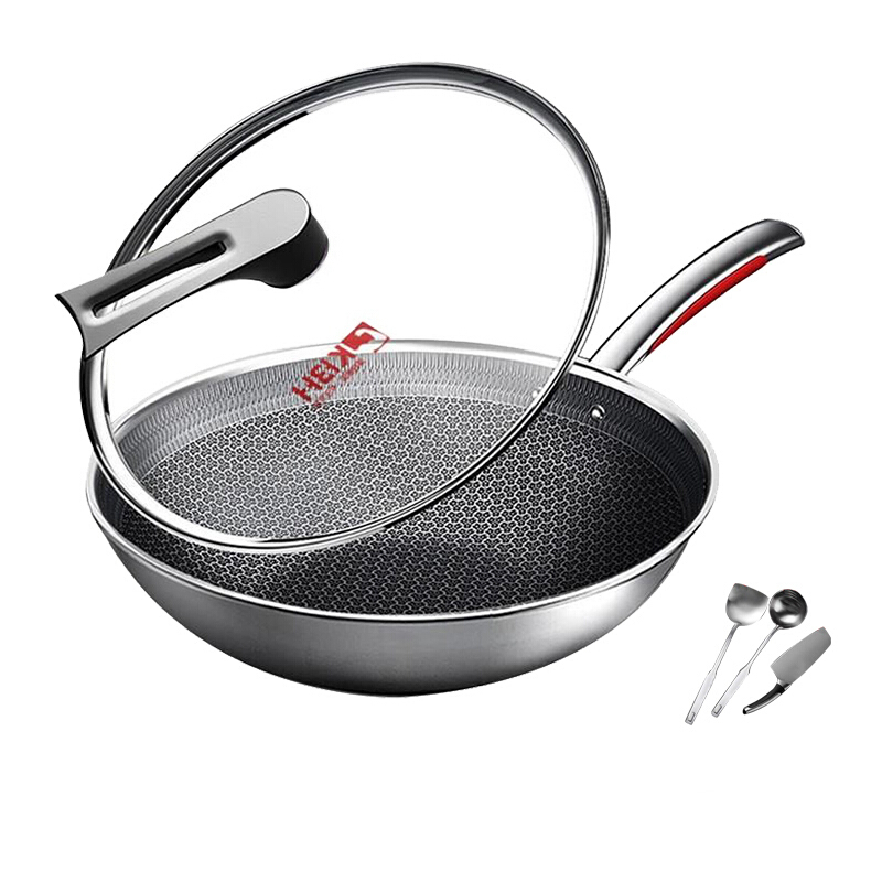 [tv商品]康巴赫第三代不锈钢炒锅