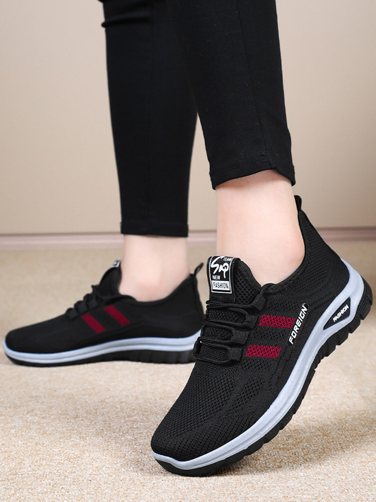 【爆款秒杀】时尚撞色品质耐穿缓震护脚加厚后跟运动鞋·紫色