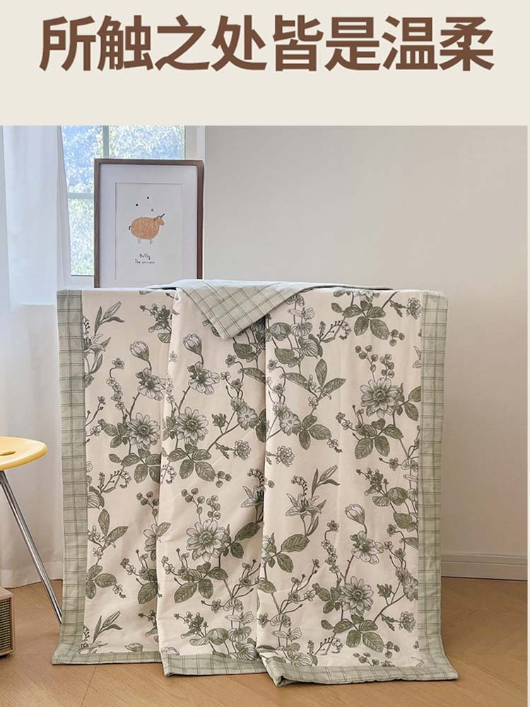 锦蚕里外全棉新疆印花棉被单夏被150*200cm·花之蔓