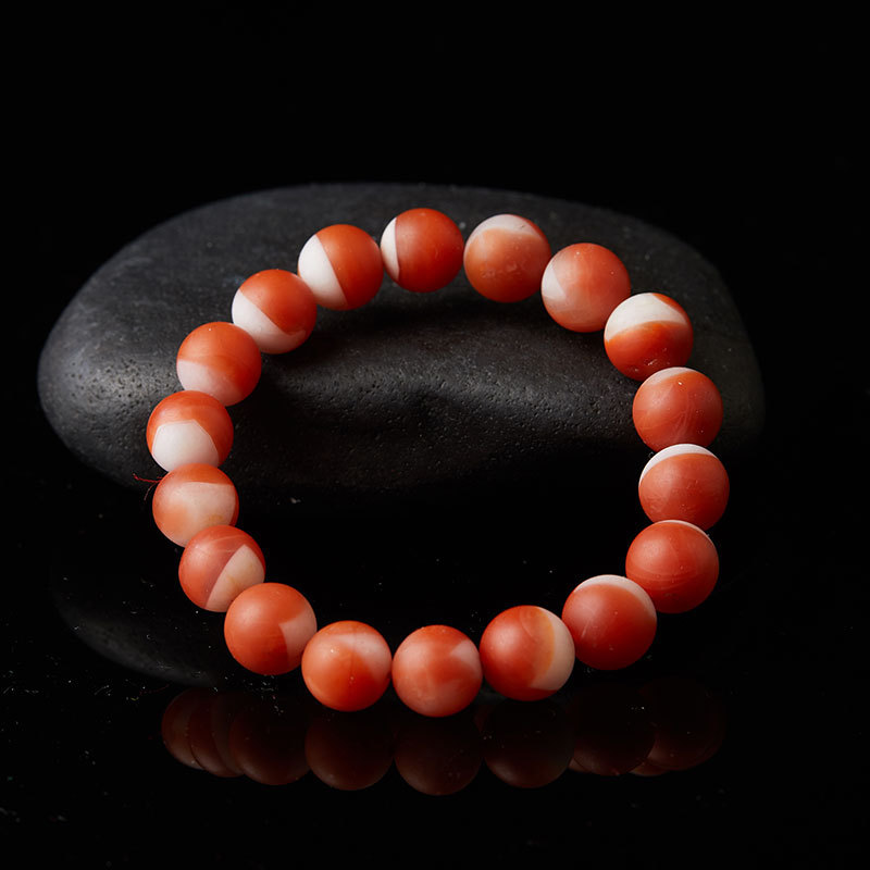 曼丽翠南红玛瑙保山红白料11-12mm手串手链