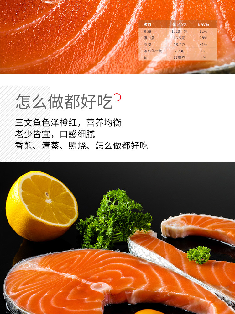 【买一送一】我爱渔 三文鱼圆切300g