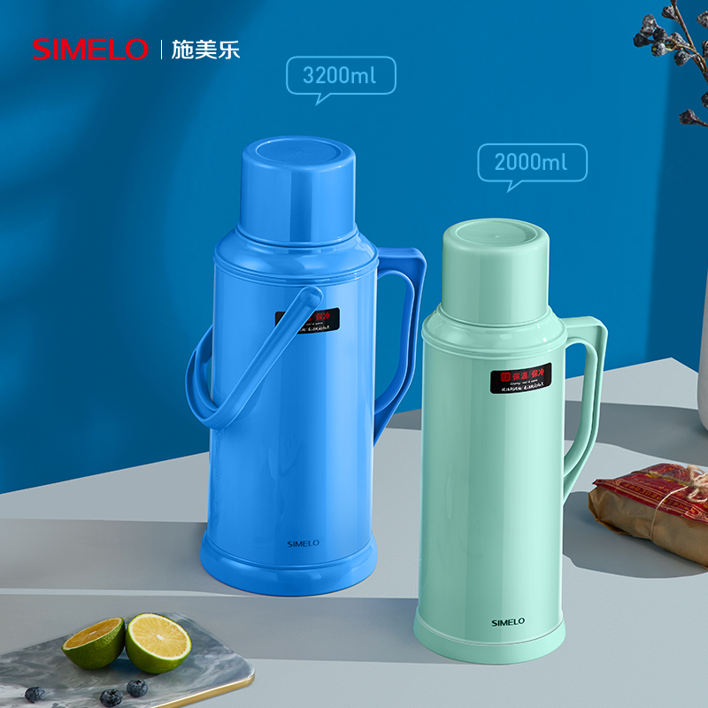 SIMELO印象京都玻璃内胆72H骄子保温瓶3200ML·蓝色促销款
