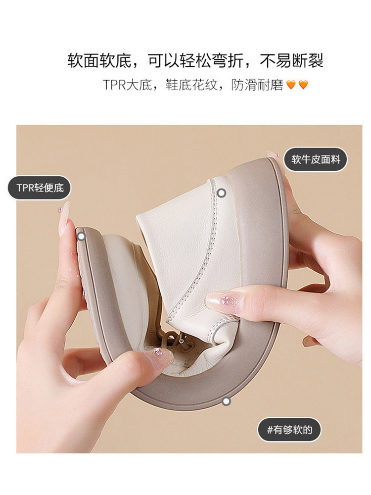 【一鞋两穿 牛皮软底】新款英伦风舒适圆头百搭乐福鞋·黑色