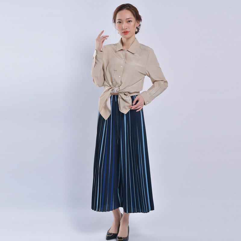 尚街 中国风印花长袖衬衫(SJ18151005)·米色