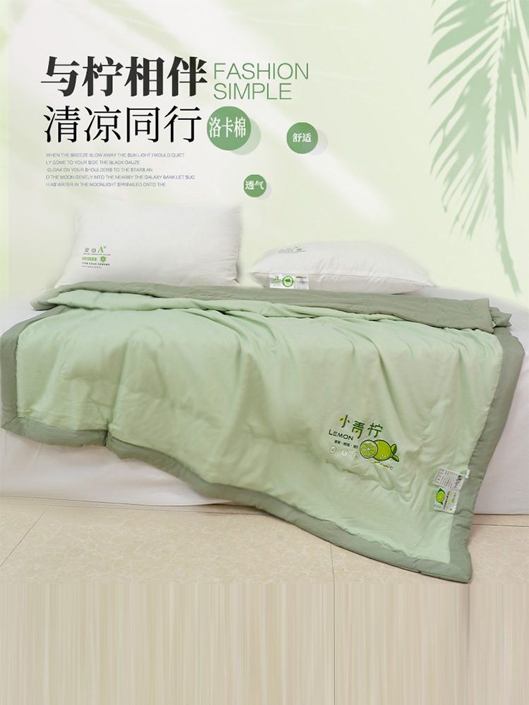 【合众精选】柔肤水洗棉夏被150*200CM·小青柠/绿TN-SQ25025