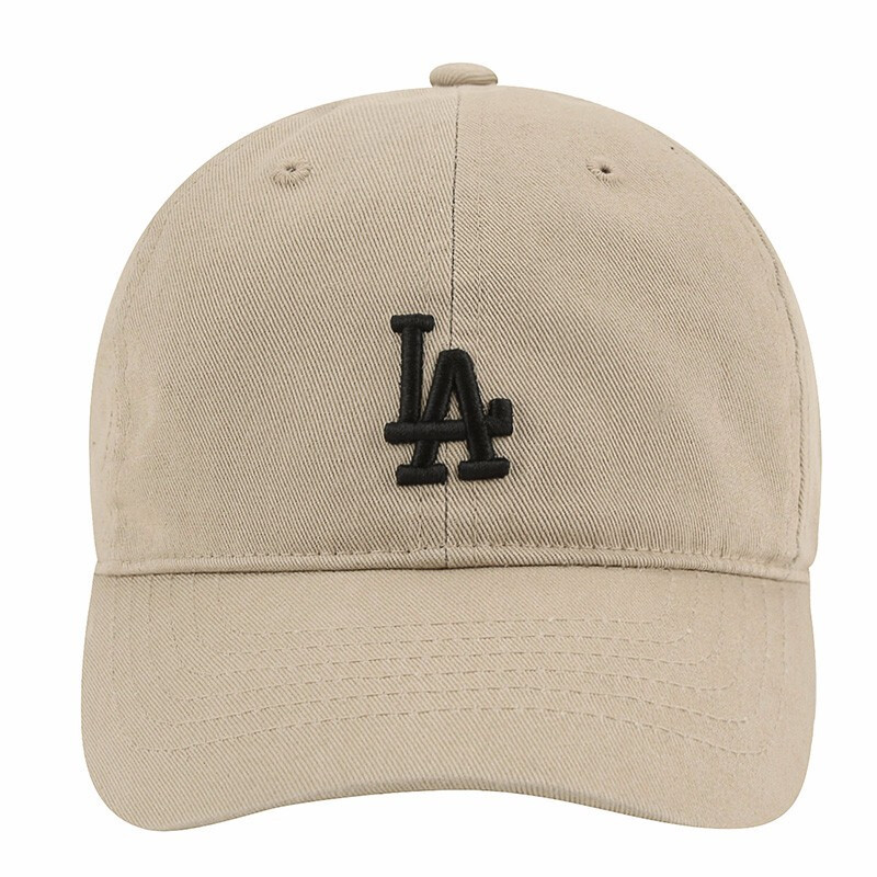 MLB韩国经典刺绣小标软顶棒球帽卡其色LA小黑标32CP77011-07B·卡其色LA小黑标