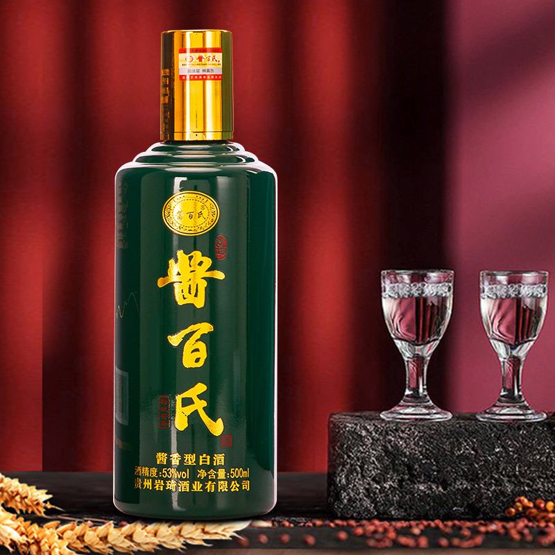 酱百氏绿瓶+酒具