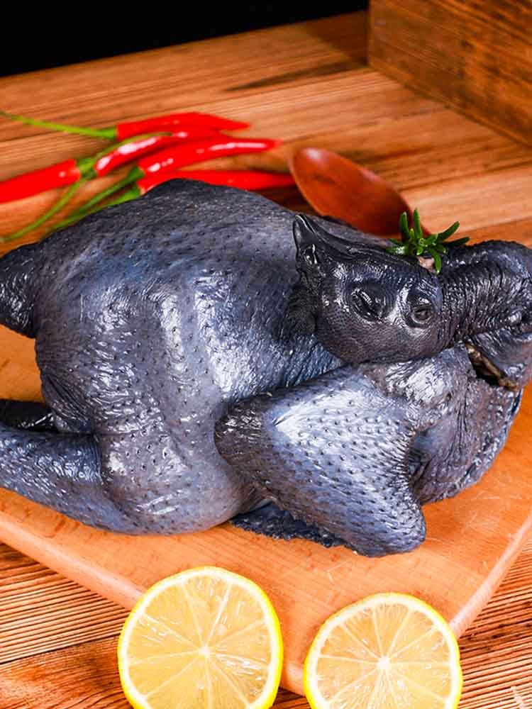 农家散养白凤乌鸡1000g-1050g/只*2只 煲汤 肉质细嫩 鲜香爽滑