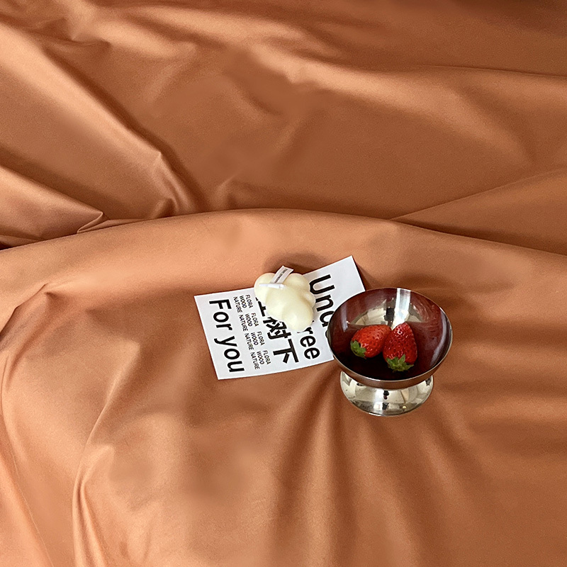 凯特之家正宗100S双股新疆长绒棉单品床单·焦糖橙