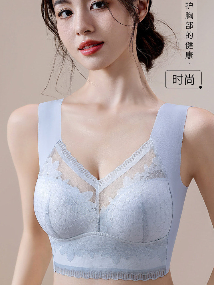 3件组-2025新款无痕大码轻塑形调整型文胸·香槟色+灰蓝色+浅绿色
