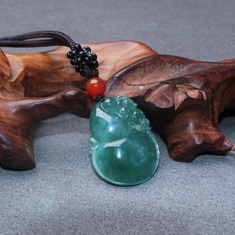 卓凡a货冰种翡翠福禄寿吊坠