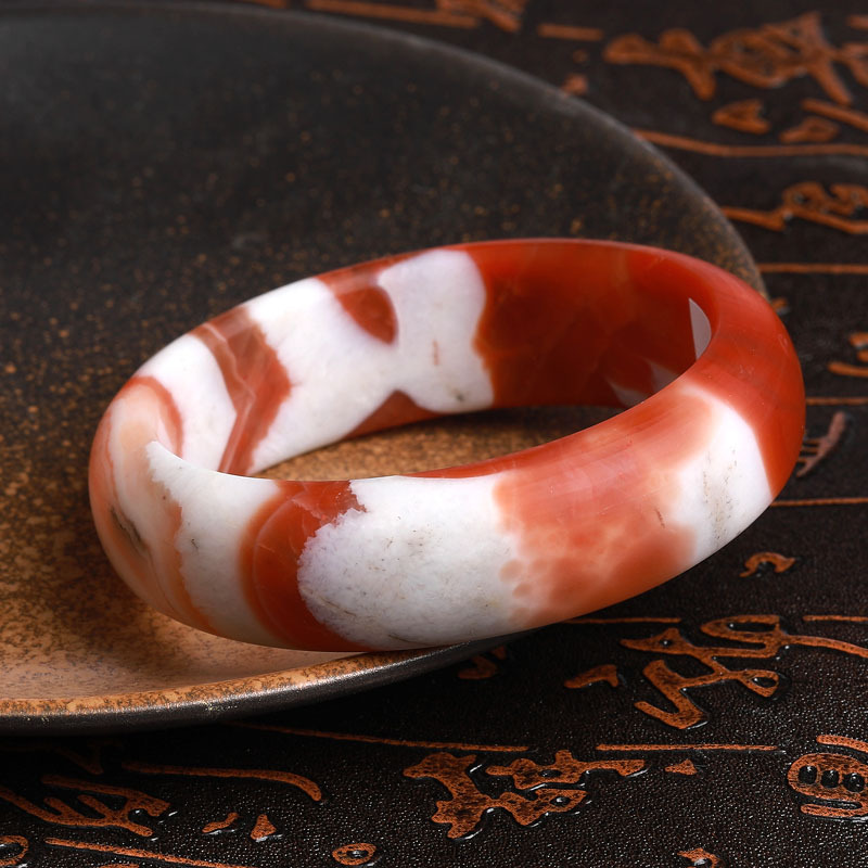 满记 精选南红红白料手镯圈口58mm(保山料)1