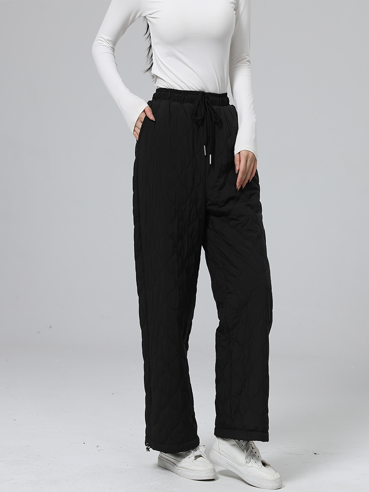 阙兰绢桑蚕丝内里保暖裤·黑色