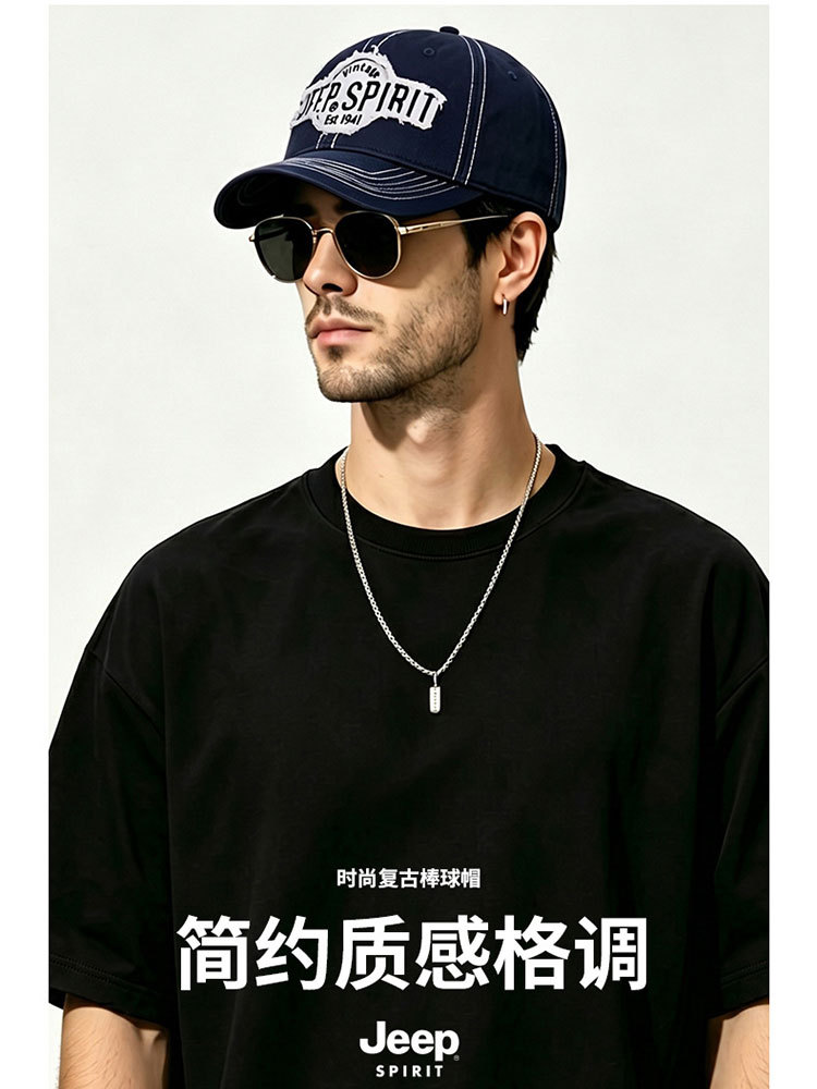 JEEP男士棒球帽遮阳帽情侣帽子户外CA0935·灰色