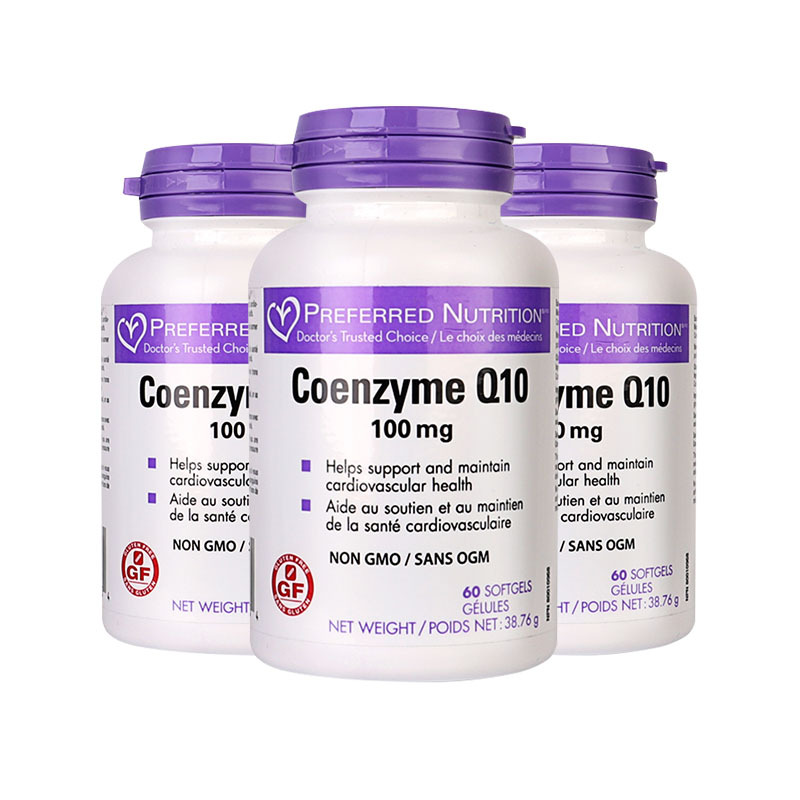 跨境品加拿大pn辅酶q10 100mg 60粒*3瓶