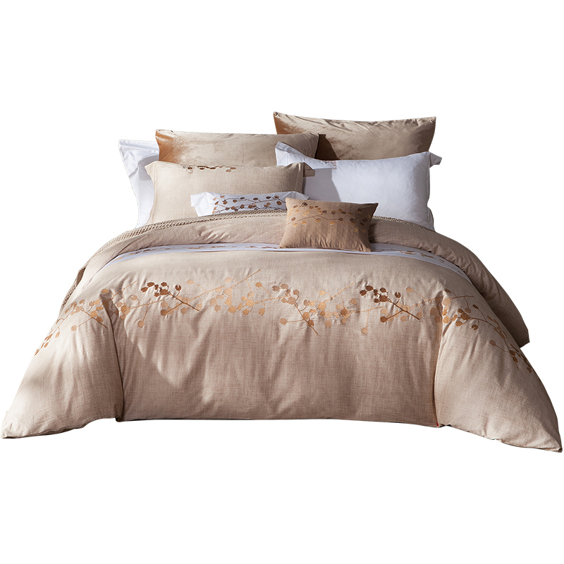 梦洁(MENDALE)家纺纯棉绣花四件套床上用品被套多款可选·阿尔诺河（多款花色）