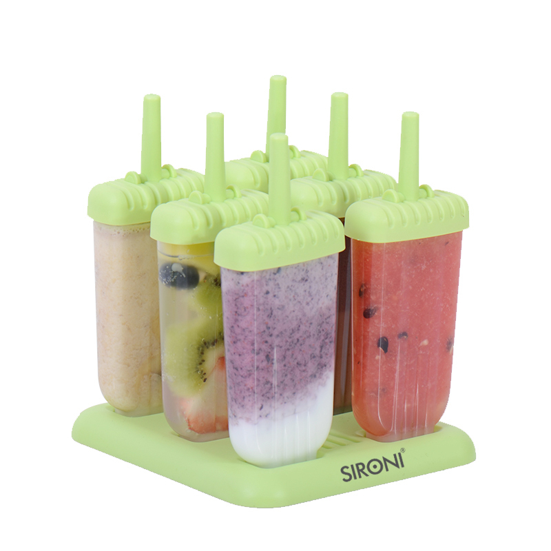SIRONI/斯罗尼直纹冰棒盒6支装*2冰淇淋雪糕直纹模具·绿色
