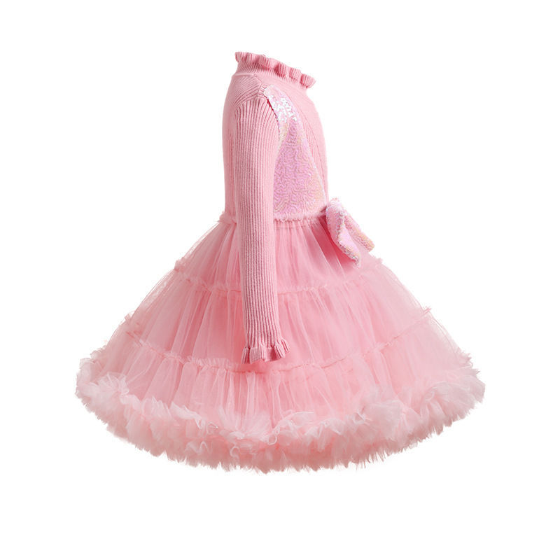 2023新年儿童小礼服公主连衣裙-22YD032·粉红色
