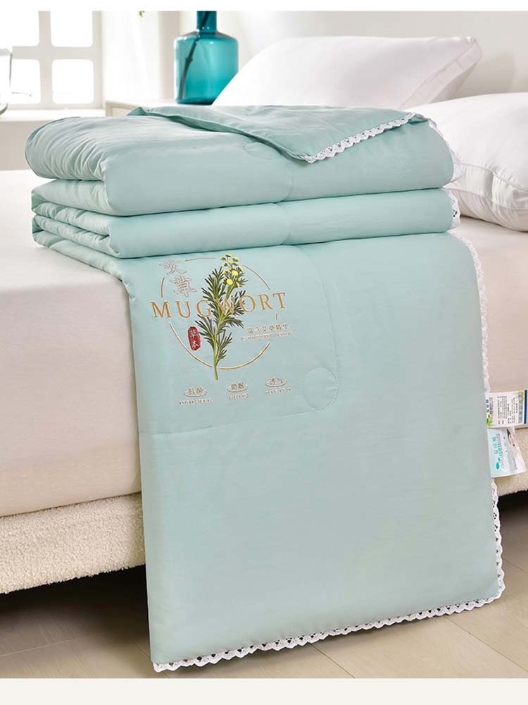 锦蚕艾草夏凉被驱蚊被200*230cm·艾草-紫