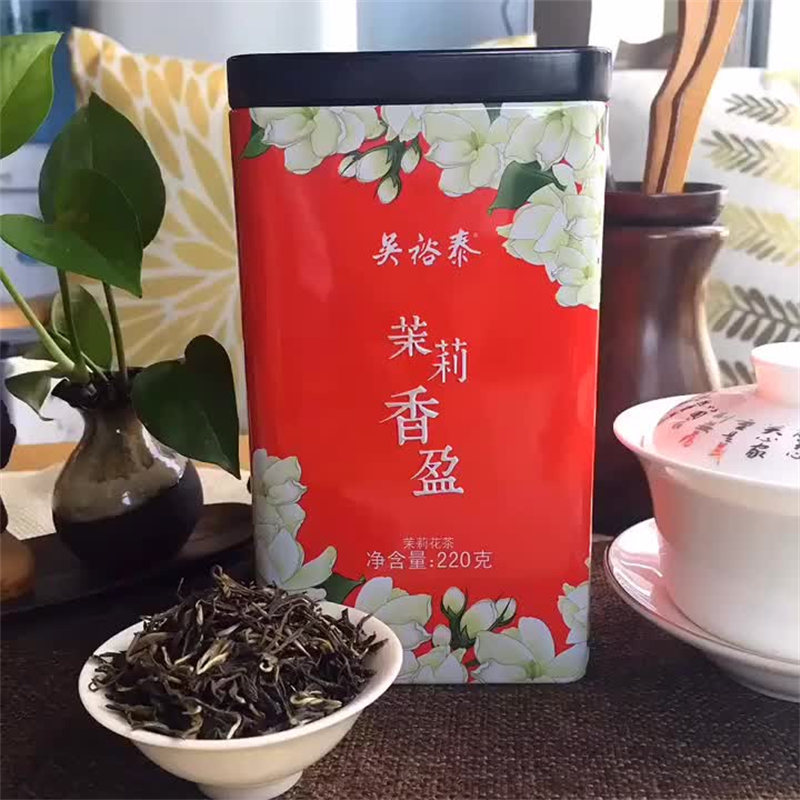 吴裕泰 爆品口粮茶茉莉香盈180g*1罐