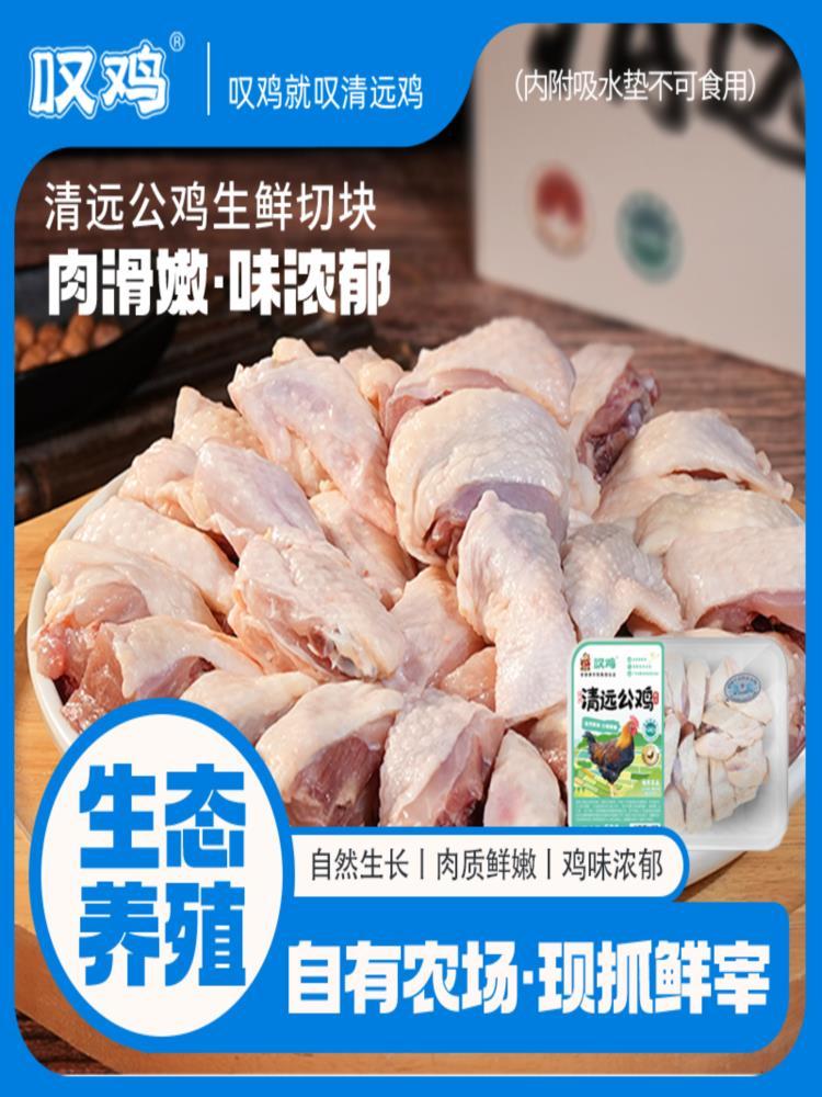 清远公鸡切块 500g*2 正宗清远鸡 新鲜肉质