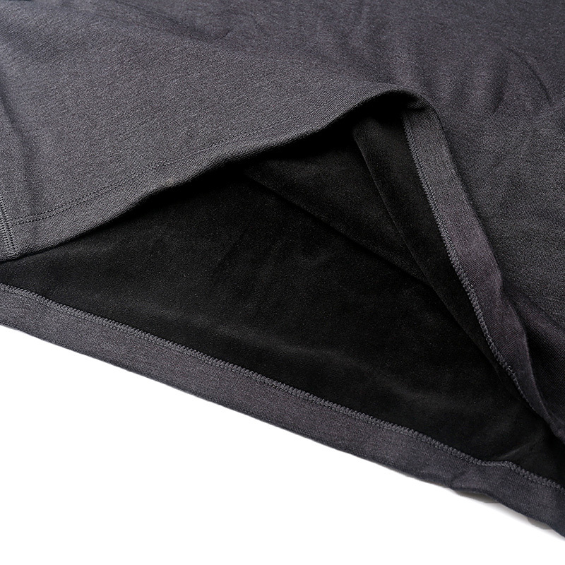 纤丝鸟暖弹超柔双层背心男士双层圆领背心·18360麻黑色 18360麻黑色