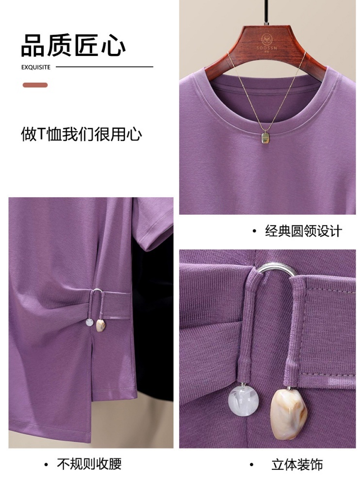 修娴设计感个性T恤M829·白色