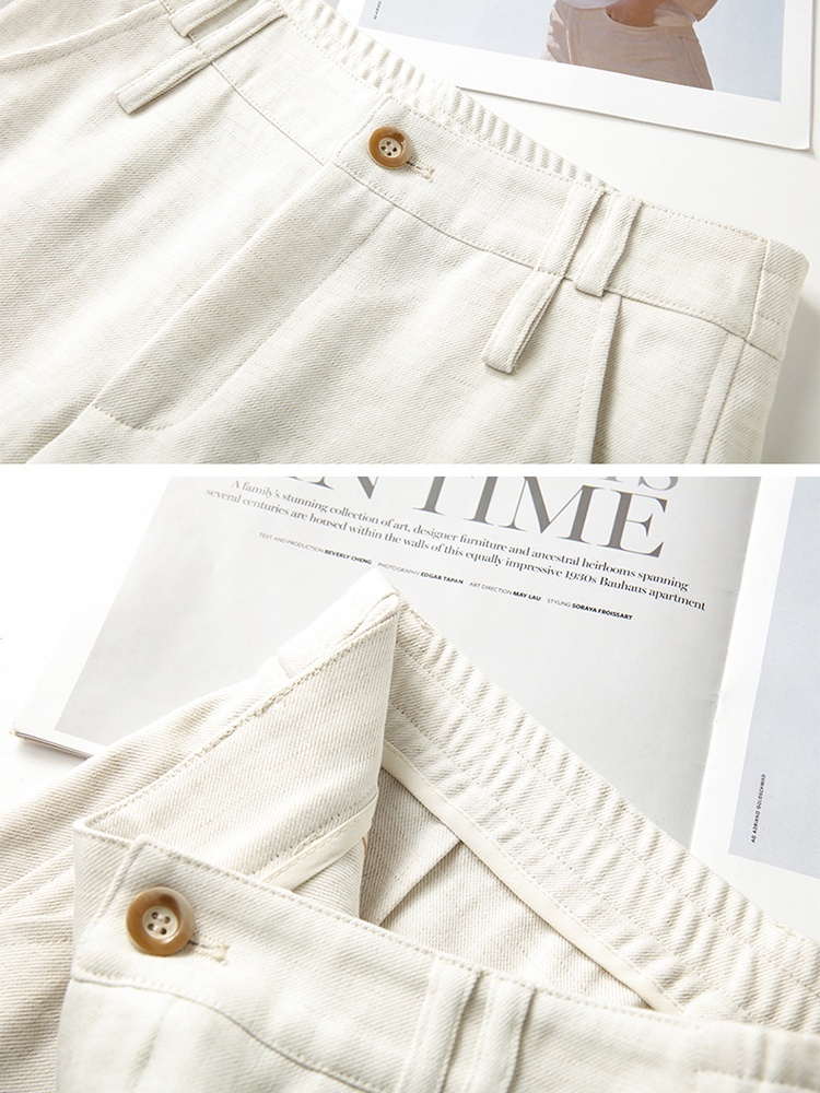 【大牌代工厂出品】和顺圣春秋天丝亚麻老钱风阔腿裤26017·麻本色