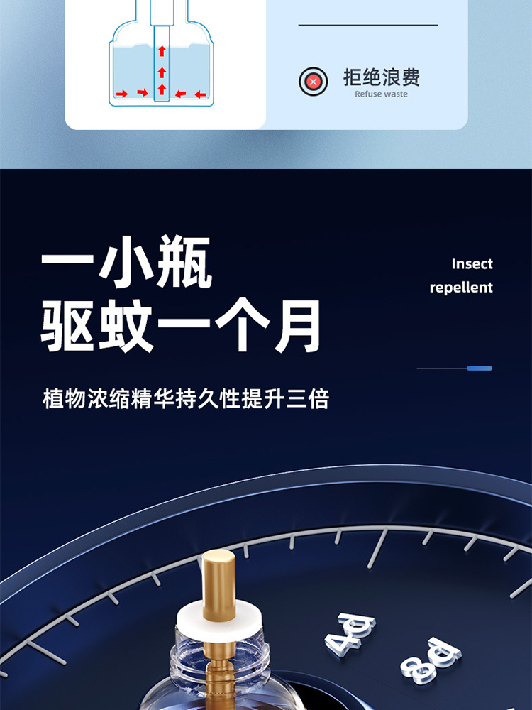 【数显定时款】电热蚊香液加热器驱蚊液灭蚊神器（驱蚊液*6）