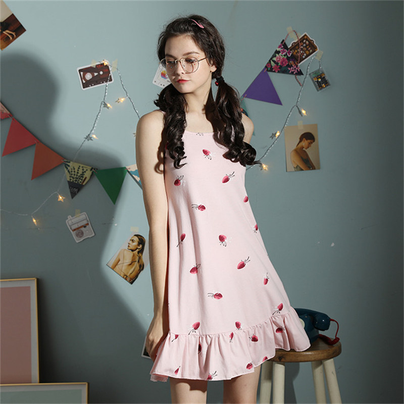 女士吊带裙(草莓吊带裙)·藕粉