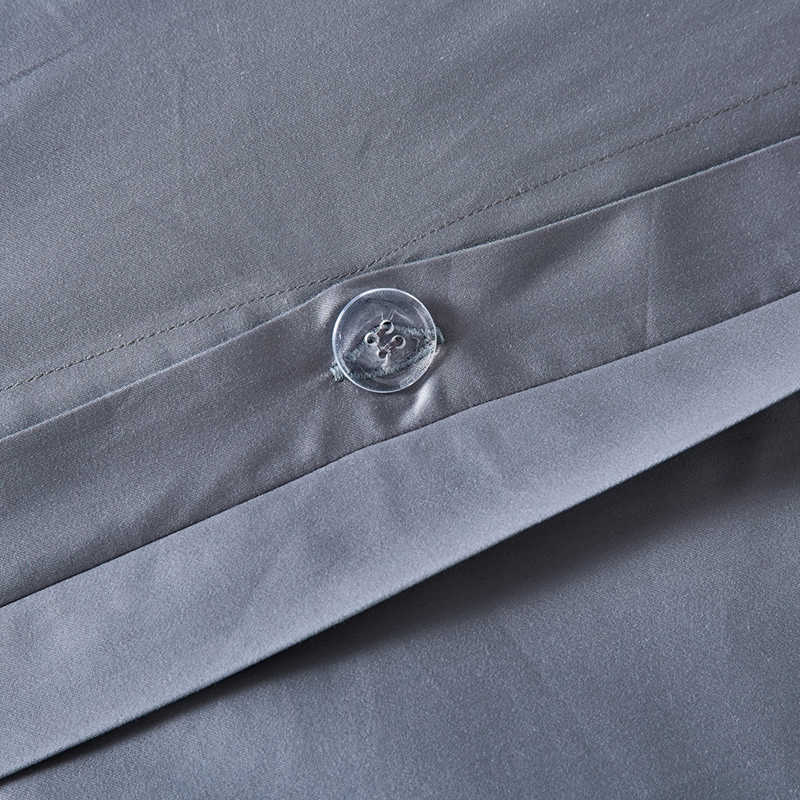 梦洁100支长绒棉四件套贡缎全棉纯棉床单被套轻奢床上用品·哈尼（烟灰色） 1.8M（248×248）