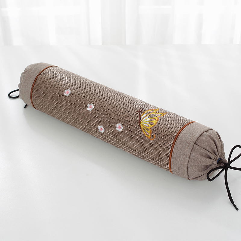  新款夏凉颈椎枕头枕芯·巧克力色组合枕