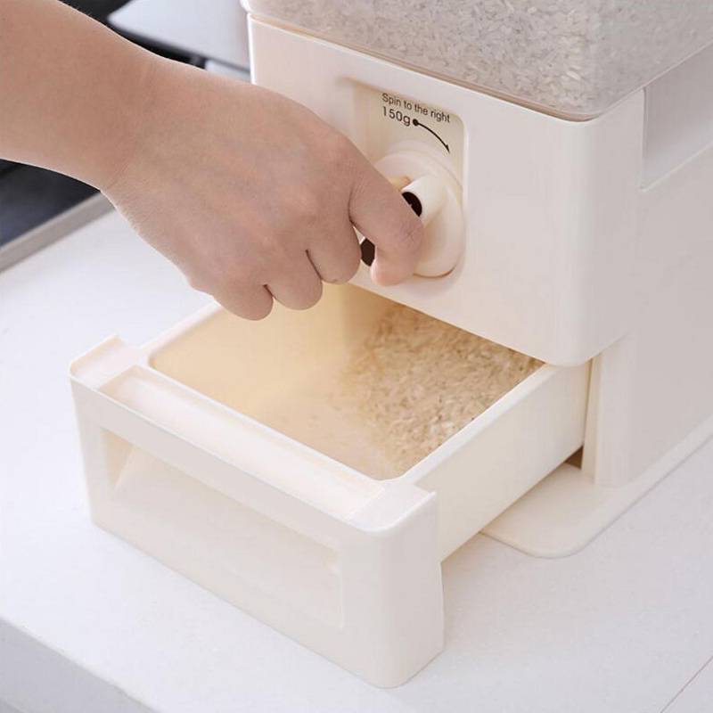 出口日本厨房密封计量防潮防虫米桶15kg