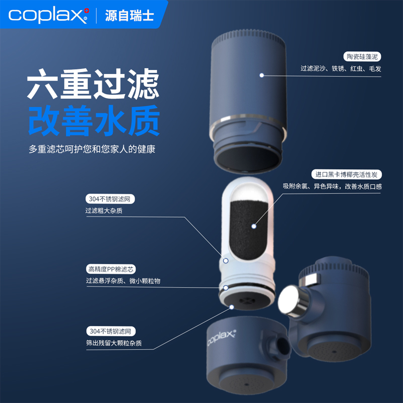 瑞士COPLAX龙头过滤器净水器（含4个滤芯）