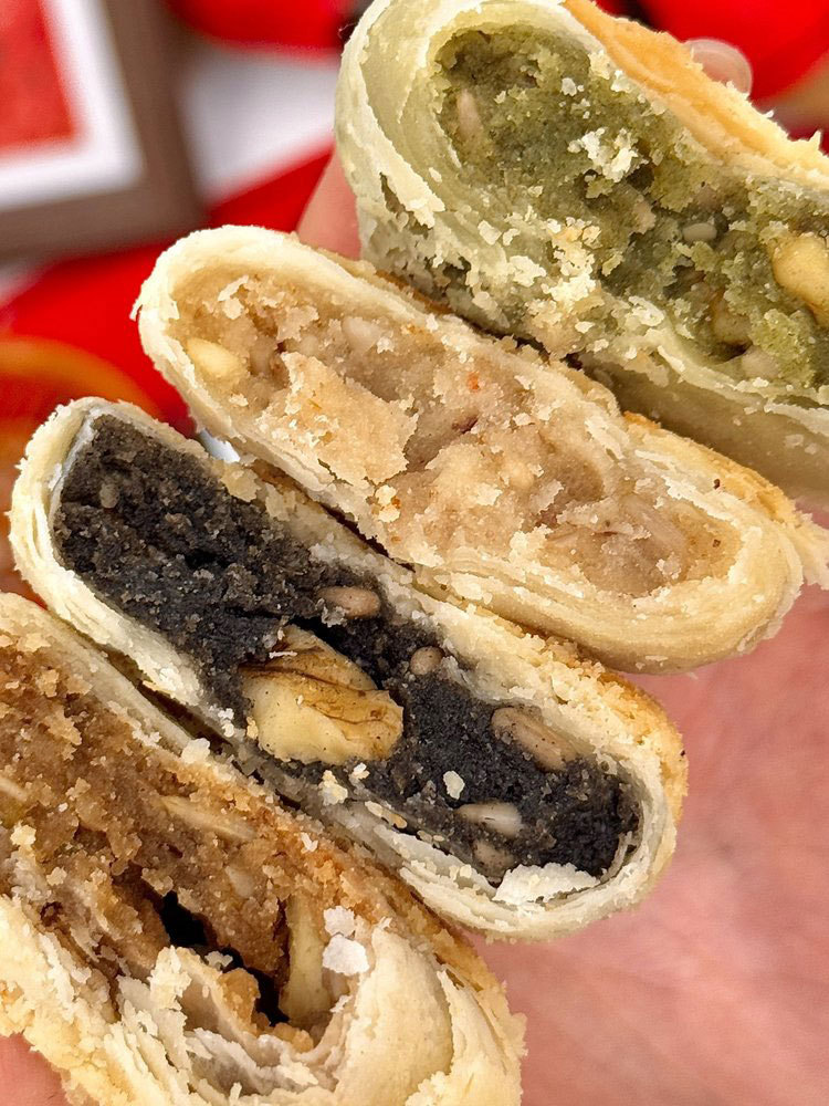 【有山有水】普陀山福饼50g*8个（核桃桂花、核桃白麻、核桃黑麻、核桃海苔各2个）