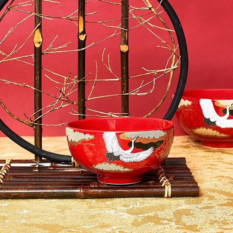共禾京品 国风系列12件餐具套装·红色