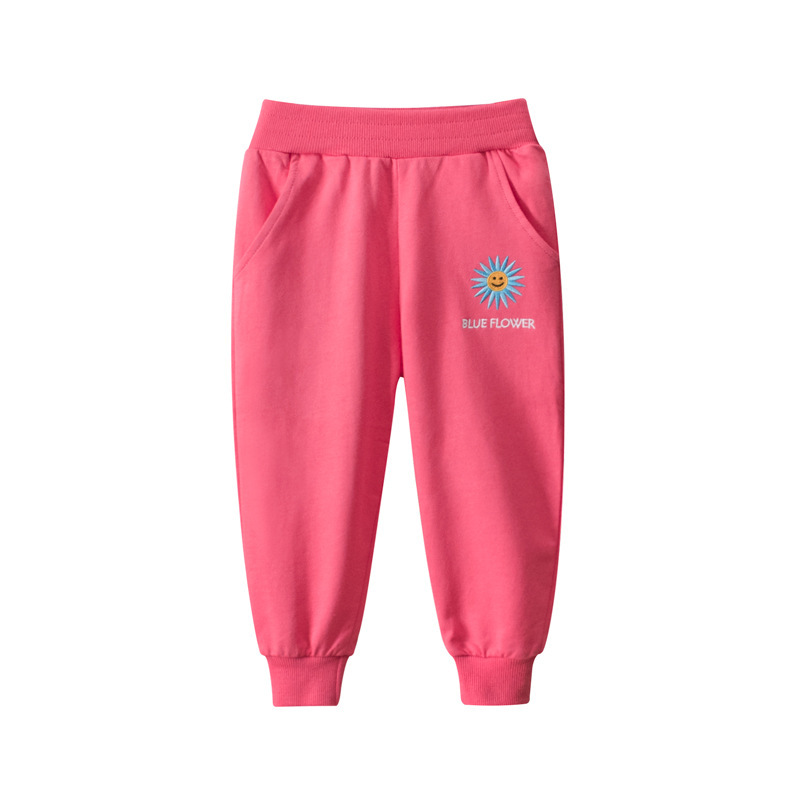 沃丽蔓 27HOME女童新款纯棉小毛圈运动裤-HK505·粉色