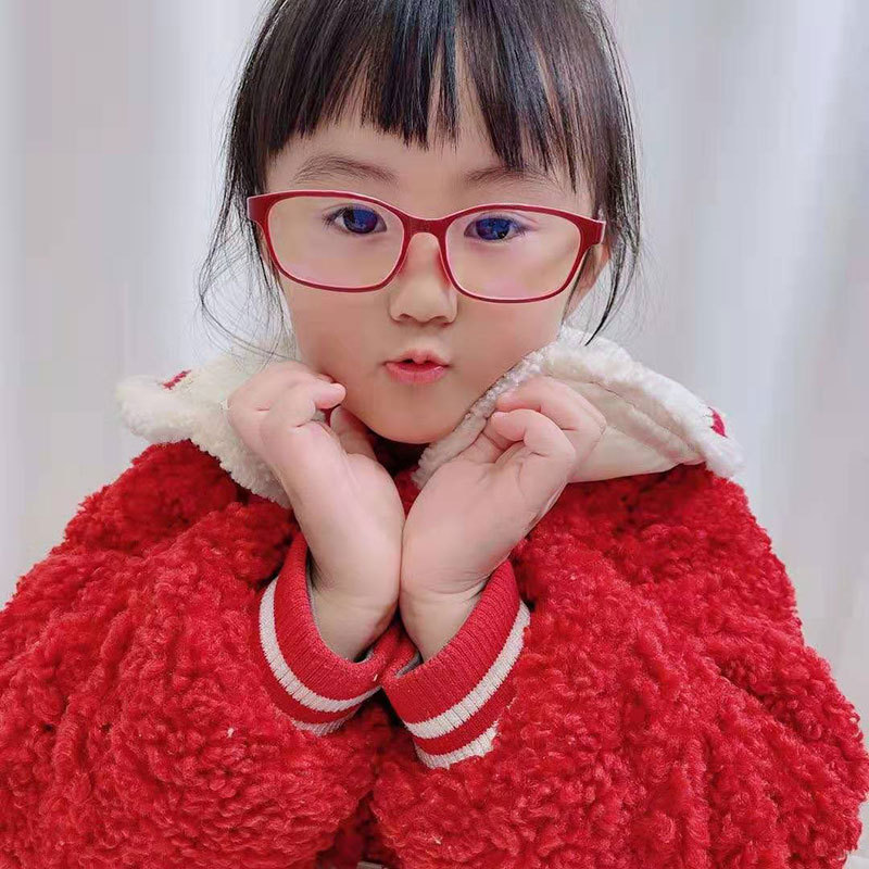 骊佳LJGOOD儿童防蓝光护目镜手机眼镜（4-14岁）8119·红框粉腿